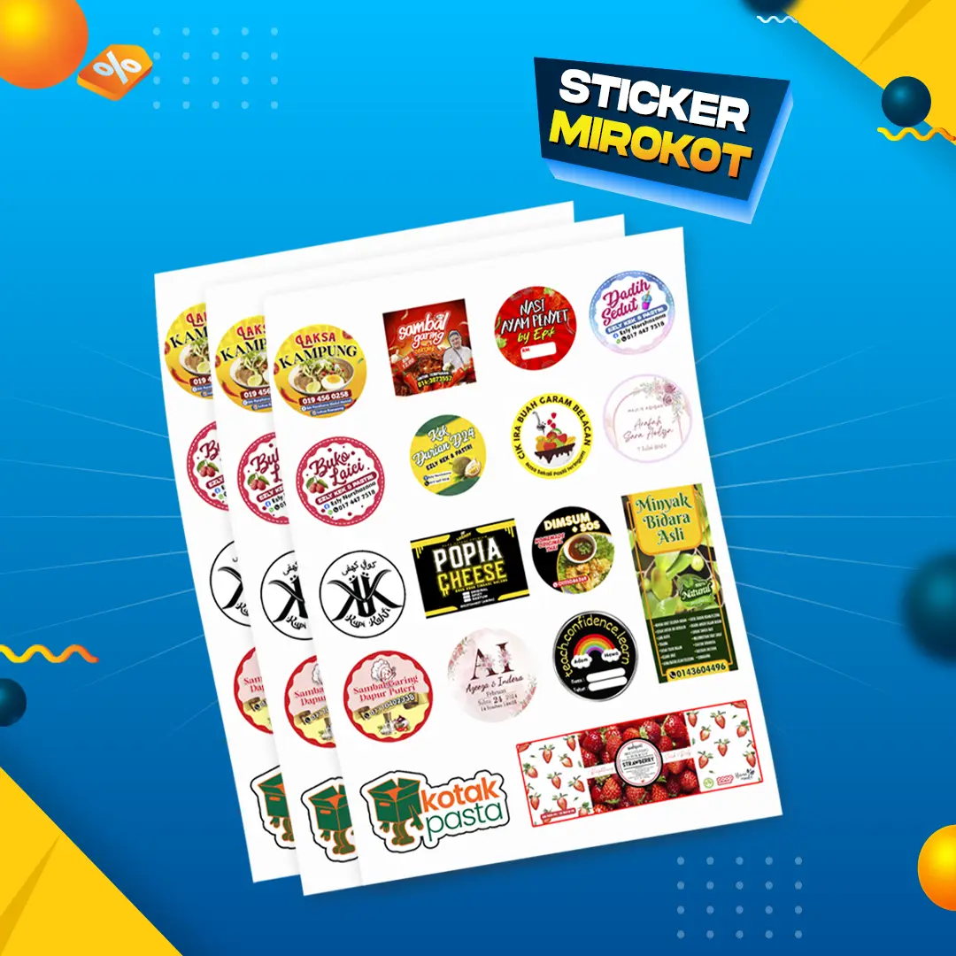 Sticker Label Mirrorcoated